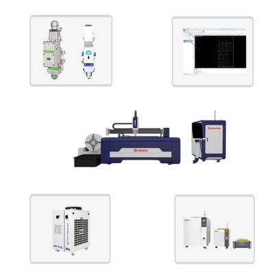Máquina de corte a laser de fibra CNC 2000W 3000W 4000W 6000W 12000W para corte de folhas e tubos