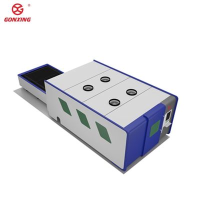 Máquina de corte a laser de chapa metálica industrial de mesa dupla modelo 6000w com configuração de 4 eixos e servomotor Yaskawa