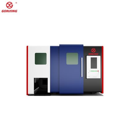 Máquina de corte a laser de chapa e tubo de metal industrial de mesa dupla de 3000w com trilho HIWIN