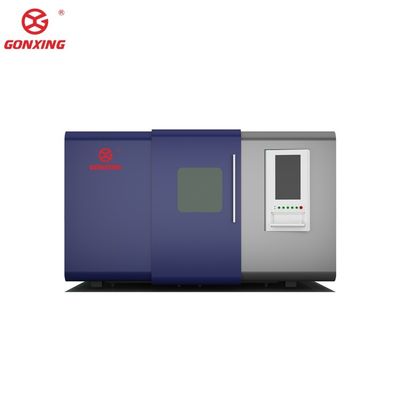Máquina de corte de metal a laser de fibra totalmente fechada e mesa intercambiável para cortar materiais metálicos de tubos