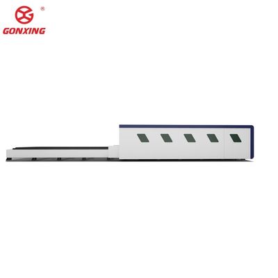 Máquina de corte de metal a laser de fibra totalmente fechada e mesa intercambiável para cortar materiais metálicos de tubos