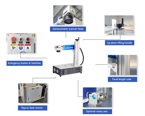 EZCAD Software de Controle JPT 30W Máquina portátil de marcação a laser de fibra para aço inoxidável A ferramenta de restaurante definitiva