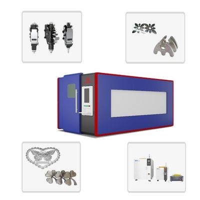 Raycus 3KW Full Safety Cover Fibra Laser Metal Cutter para Brass Copper Galvanized Sheet Cutting 20mm espessura de corte