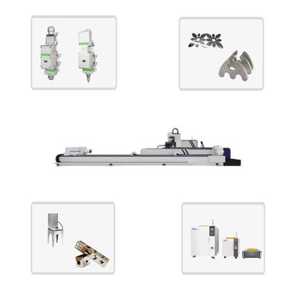 Máquina de corte a laser de folhas e tubos de metal industrial de 4 eixos com OSPRI/ PRECITEC/ RAYTOOL Laser Head Cutting Thickness 15mm