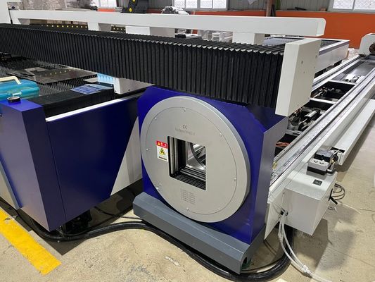 Máquina de corte a laser de folhas e tubos de metal industrial de 4 eixos com OSPRI/ PRECITEC/ RAYTOOL Laser Head Cutting Thickness 15mm