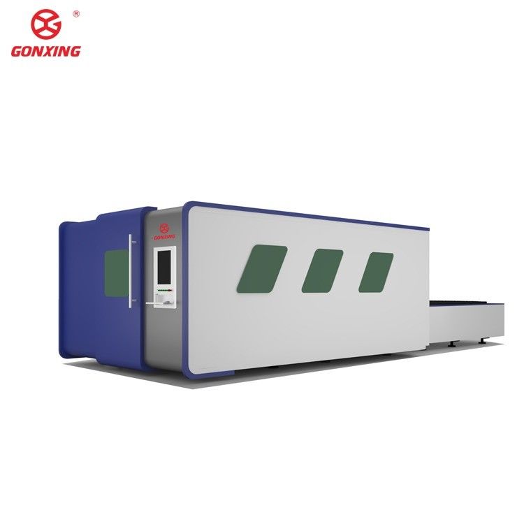 Máquina de corte a laser de chapa metálica industrial de mesa dupla modelo 6000w com configuração de 4 eixos e servomotor Yaskawa