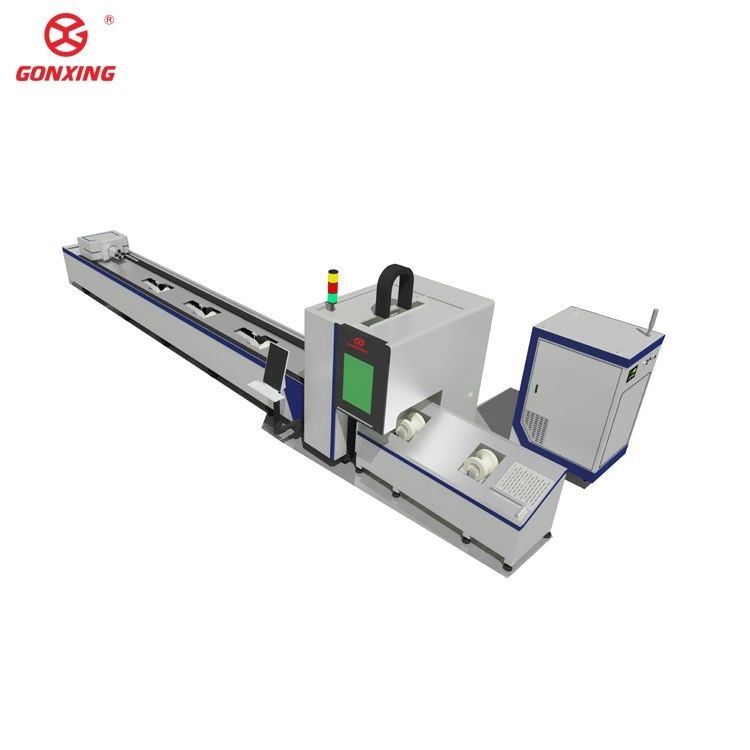 Máquina de corte a laser de fibra de tubo de alta precisão 6020 com válvula de controlo N2 SMC-Japão e configuração de 3 eixos por GONXING