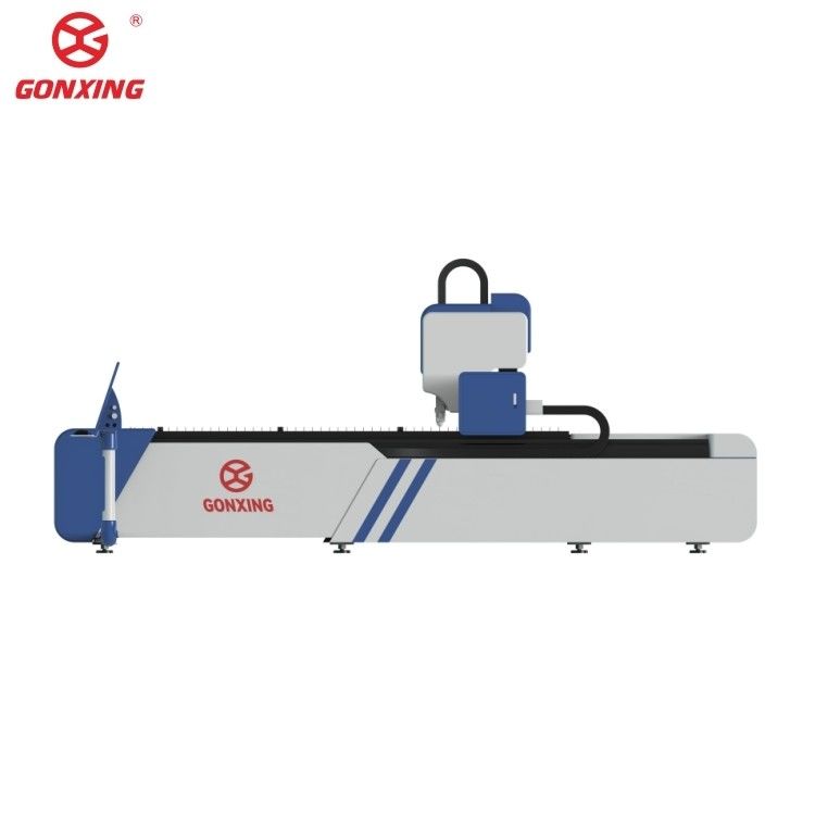 Configuração de 4 eixos Máquina de corte de folhas de metal aberta e econômica com servomotor Yaskawa e fonte de laser RAYCUS MAX IPG